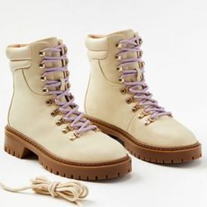 LOFT Hiker Laceup Chunky Combat Military Lug Sole Ankle Boots LIKE NEW